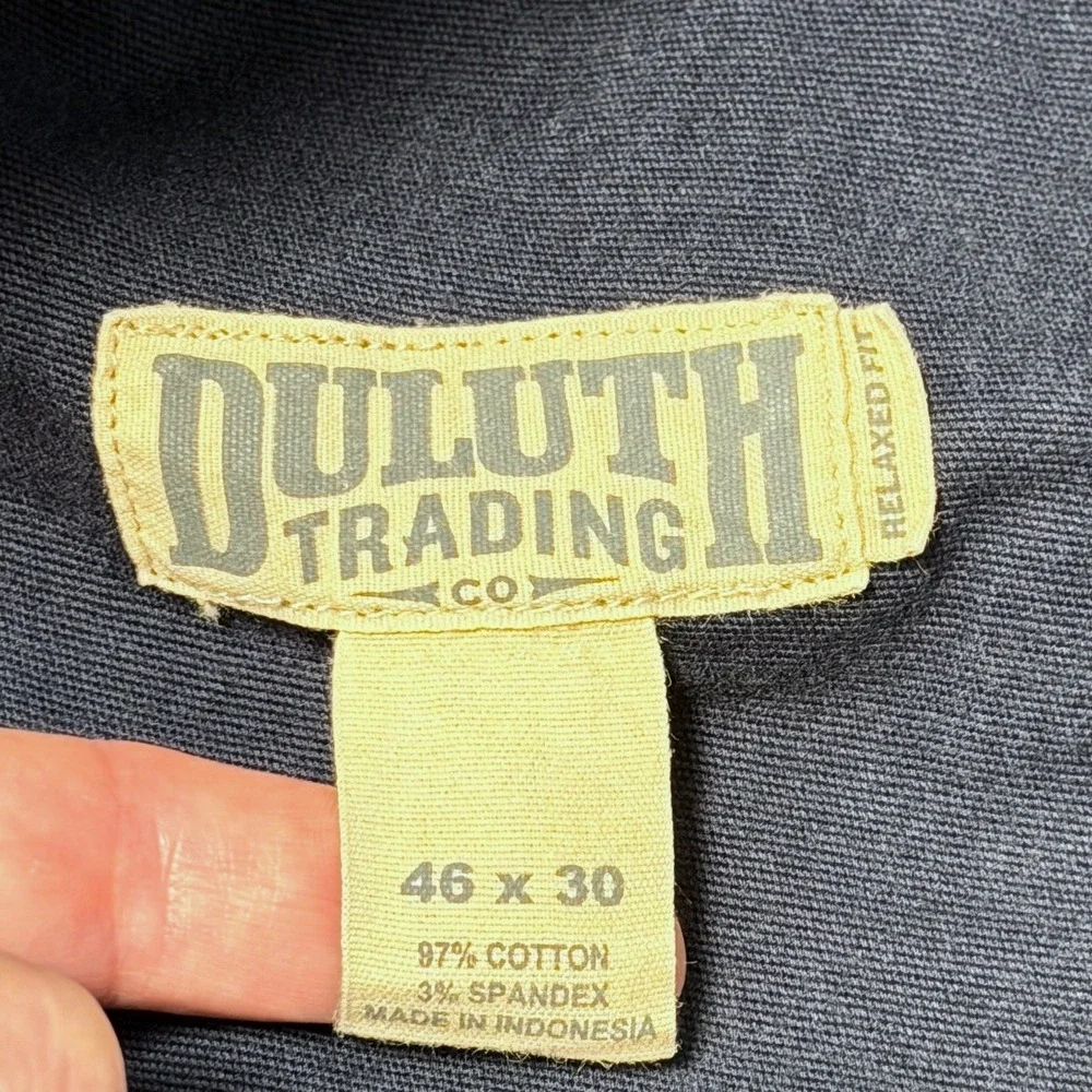 Duluth Trading Co Pants Mens 46x30* Blue Flex Fire Hose Relaxed Fit Work Utility